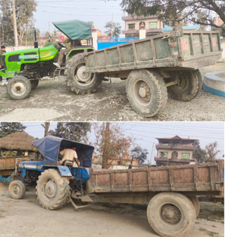 नदीजन्य पदार्थको चोरीमा संलग्न दुईवटा ट्याक्टर प्रहरीको नियन्त्रणमा