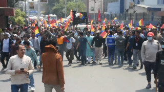 घटनाको निष्पक्ष छानविनको  माग गर्दै काठमाडौंमा राप्रपाको प्रदर्शन