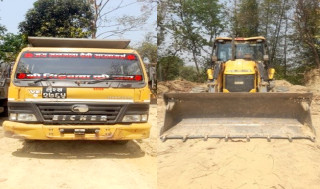 सैनामैना र ओमसतियाबाट अवैध माटो उत्खनन् गर्ने सवारी नियन्त्रणमा