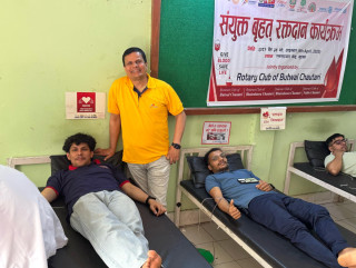 रोटरी बुटवल चौतारीद्वारा रक्तदान, ७५ यूनिट रगत संकलन