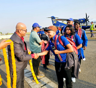 राष्ट्रिय महिला क्रिकेट टीम भैरहवामा, रुपन्देही  क्रिकेट संघद्वारा स्वागत