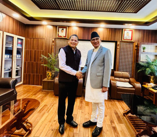 अर्थमन्त्री पौडेल र भाजपा विदेश विभाग प्रमुख चौथाइवालेबीच भेटवार्ता