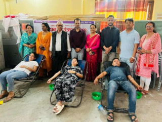 मदन आश्रित स्मृति दिवसको अवसरमा रक्तदान कार्यक्रम