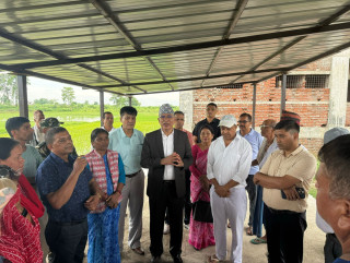 अर्थमन्त्री पौडेलद्वारा तिलोत्तमाका विभिन्न योजनाहरुको स्थलगत अवलोकन