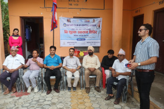 रोटरी सेन्ट्रल लुम्बिनीद्वारा निःशुल्क स्वास्थ्य शिविर तथा शैक्षिक सामग्री वितरण