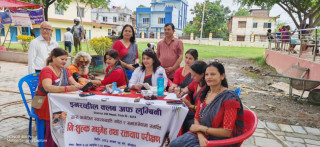 इनरव्हील क्लब लुम्बिनीद्वारा निःशुल्क मधुमेह तथा रक्तचाप परीक्षण