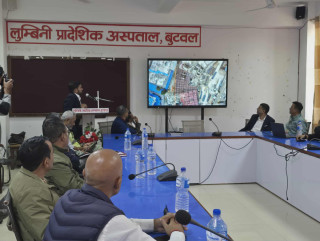 लुम्बिनी प्रादेशिक अस्पतालको भौतिक प्रगति ३० प्रतिशत, दैनिक ३ सय जनशक्ति परिचालन