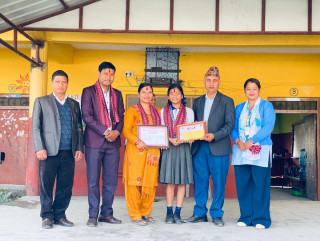 श्रुतिलेखन प्रतियोगितामा जिविका रणपाल प्रथम