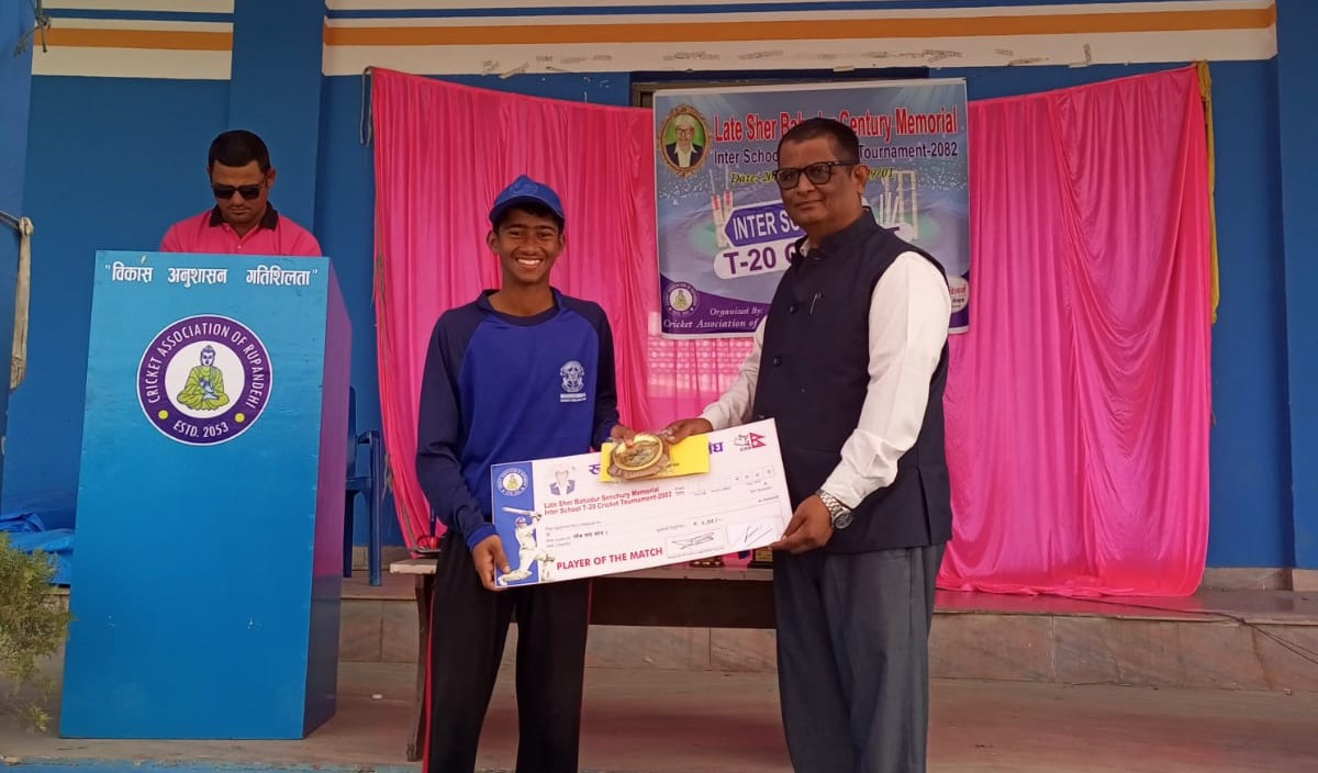 अन्तरविद्यालय क्रिकेट : शान्ति नमूना र मणिमुकुन्द विजयी