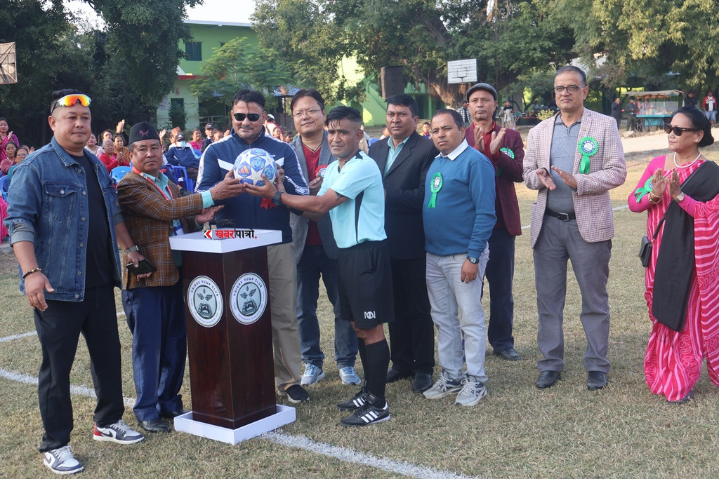‘प्रथम भैरव नकआउट फुटबल प्रतियोगिता’ सुरु, उद्घाटन खेलमा सम्पुर्ण युवा क्लब विजयी