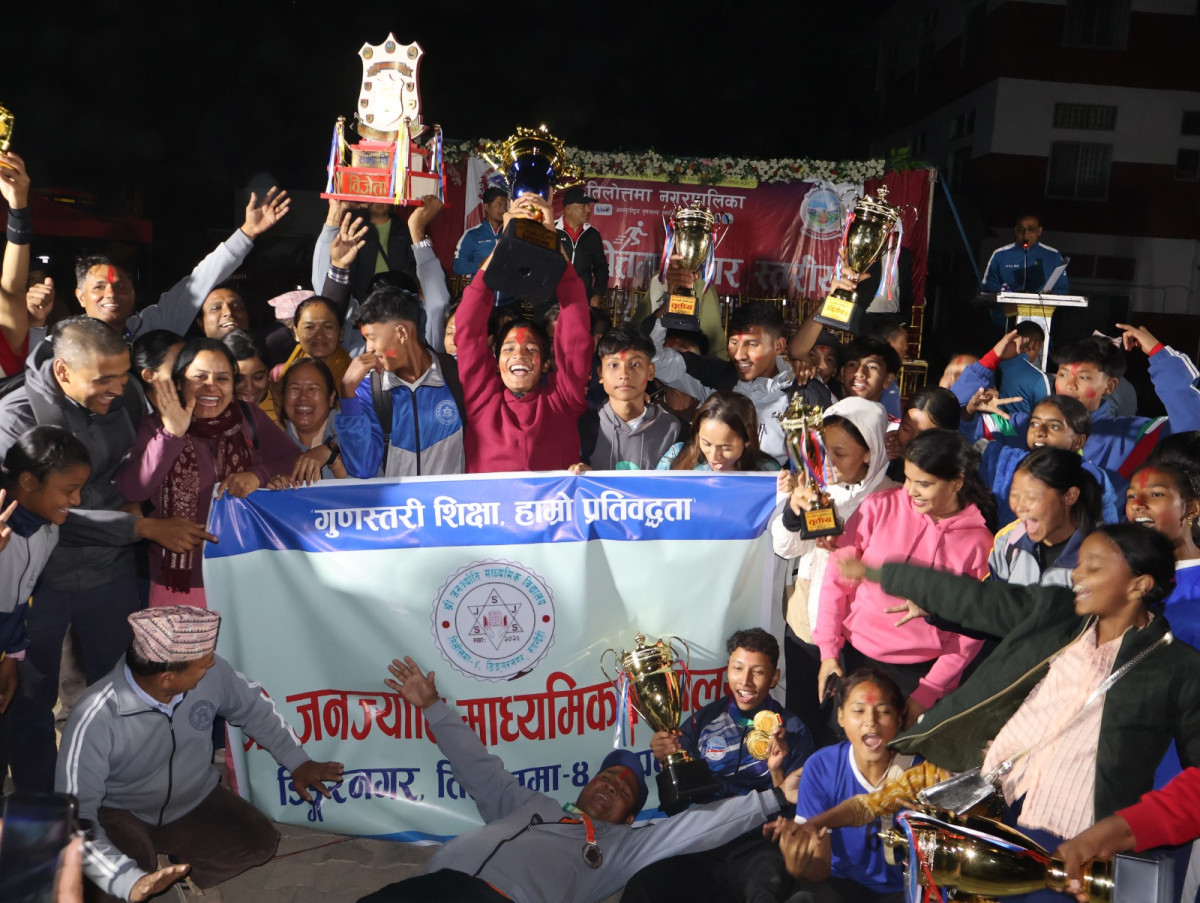 जनज्योतिलाई सातौं तिलोत्तमा नगरस्तरीय राष्ट्रपति रनिङ्ग शिल्डको उपाधि