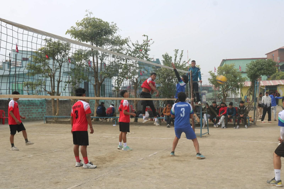 हिसान जिल्लास्तरीय अन्तर विद्यालय भलिबल प्रतियोगिता सुरु