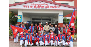 अन्तर्राष्ट्रिय कराते प्रतियोगितामा सहभागी हुने खेलाडीलाई तिलोत्तमाको शुभकामनासहित बिदाई