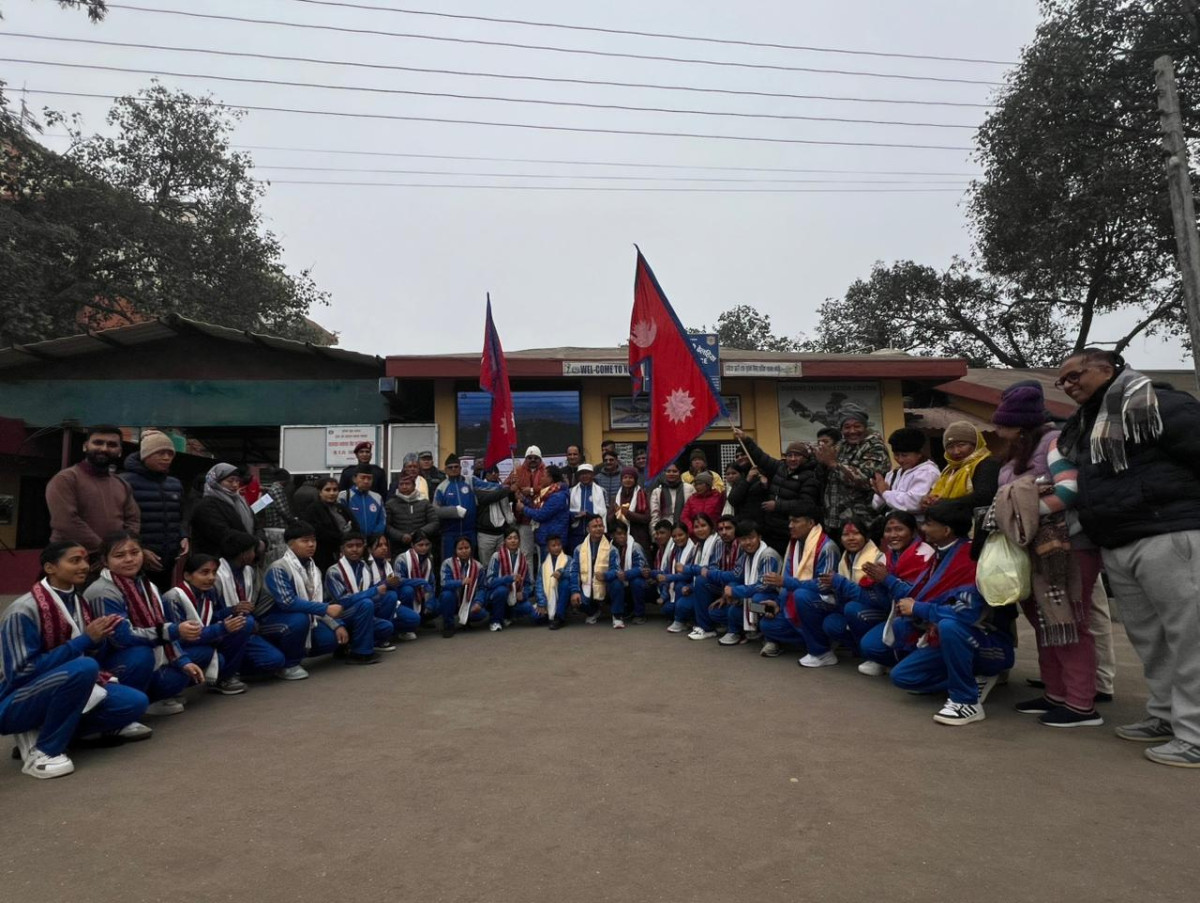 भारत जाने नेपाली कराते खेलाडीलाई बिदाई