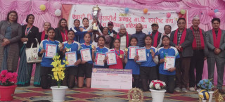 आयोजकले जित्यो एभरेस्ट कप छात्रा भलिबलको उपाधि