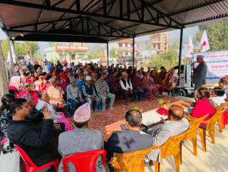 मतदाताका सुझाव लिदै पौडेलको टोल भेला जारी