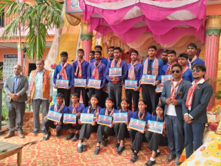 दुर्गा मोडेल एकेडेमीमा शुभकामना आदानप्रदान तथा बिदाई कार्यक्रम