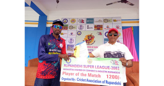 रूपन्देही सुपर लिग सुरु, बुद्ध क्रिकेट क्लबको विजयी सुरुवात