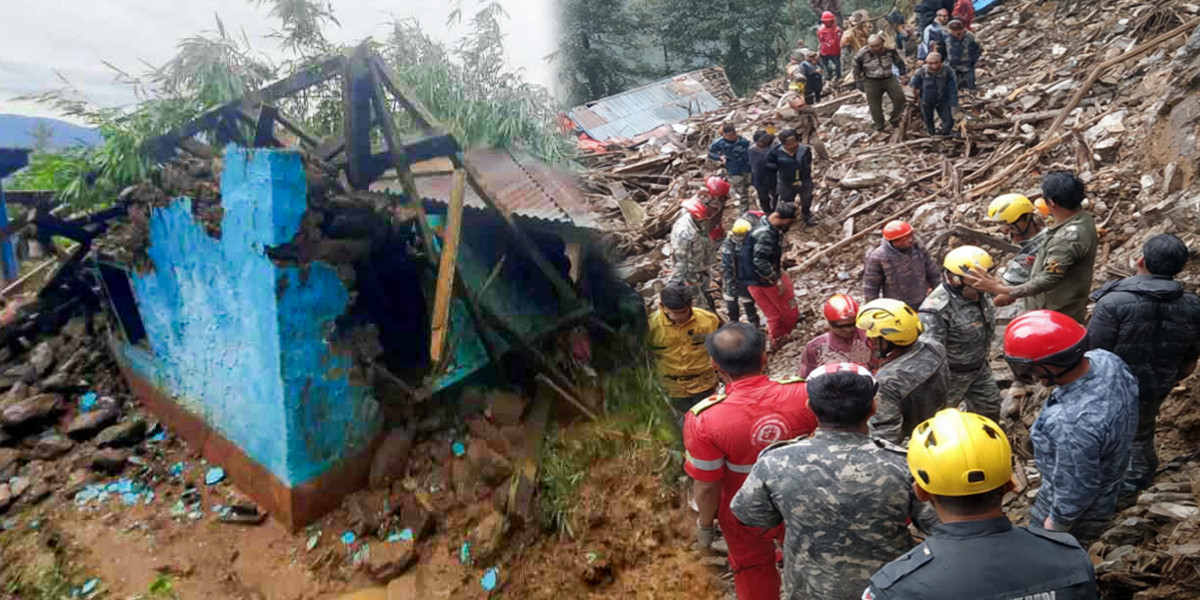 इलाममा बाढी र पहिरोले २८जनाको ज्यान गयो, उद्धार कार्य जारी