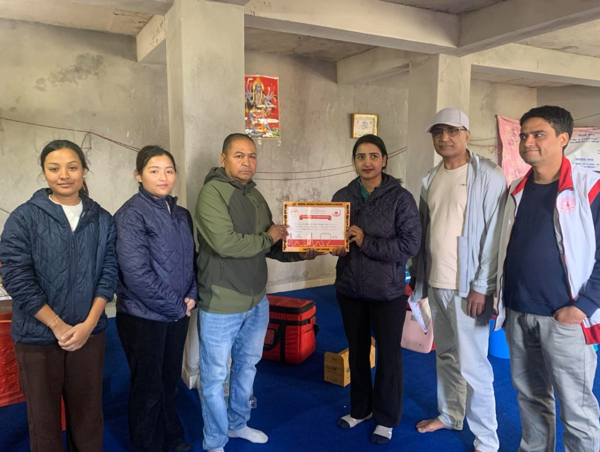 गोकर्णेश्वरको राधाकृष्ण मन्दिरमा आकस्मिक रक्तदान, ४१ जनाले सहभागि