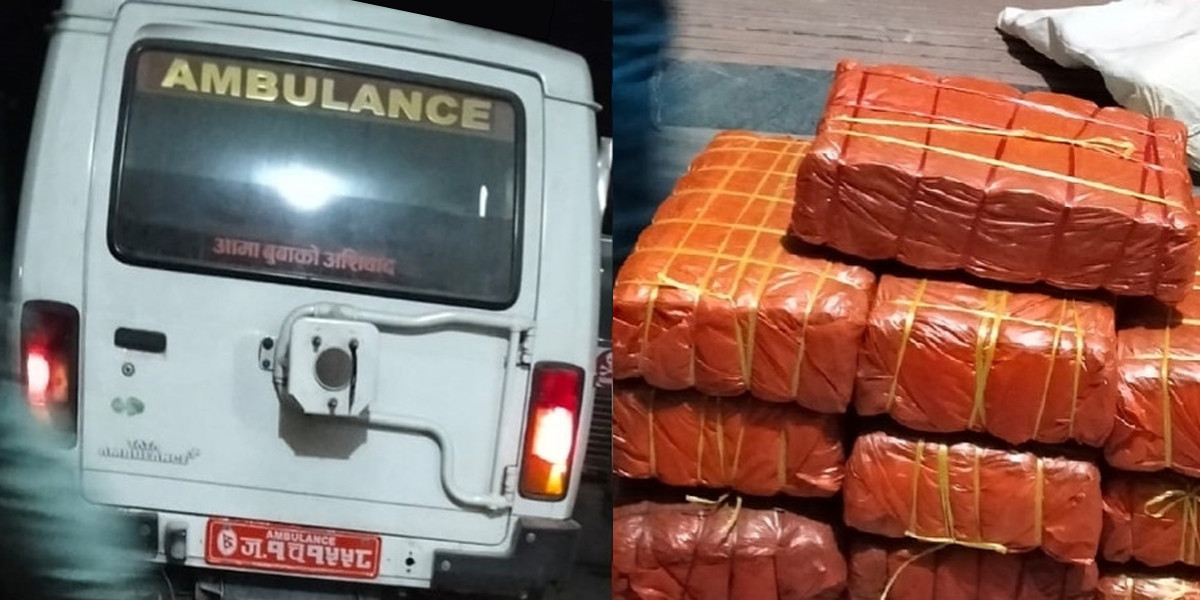 एम्बुलेन्समै गाँजा ओसारपसार, सर्लाहीमा चालक पक्राउ
