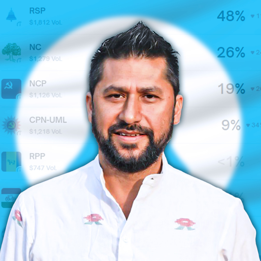 अमेरिकी प्रेडिक्सन मार्केटमा नेपालको चुनावी अनुमान : रास्वपा सबैभन्दा अगाडि