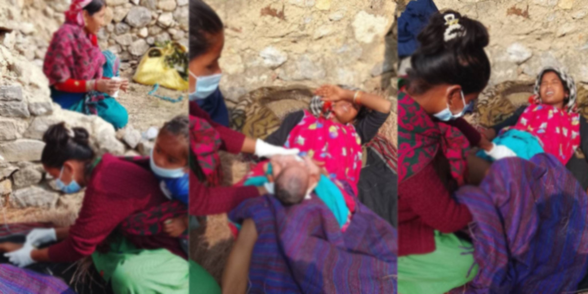 स्वास्थ्य संस्था पुग्न नपाउँदै बाजुरामा महिलाले बाटोमै बच्चा जन्माइन्