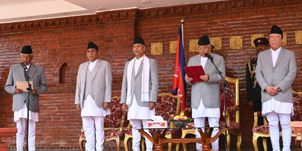 शीतल निवासमा शपथ, ज्येष्ठ सदस्य केसी औपचारिक रूपमा जिम्मेवारीमा