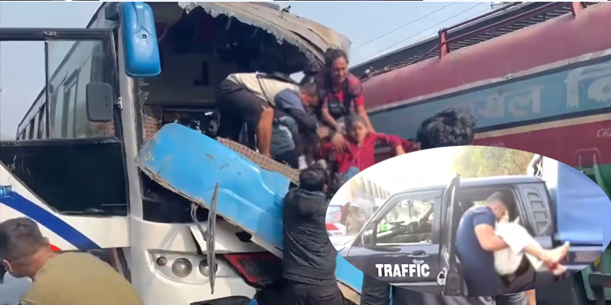 दासढुङ्गामा बस–ट्याङ्कर ठक्कर, १३ घाइते