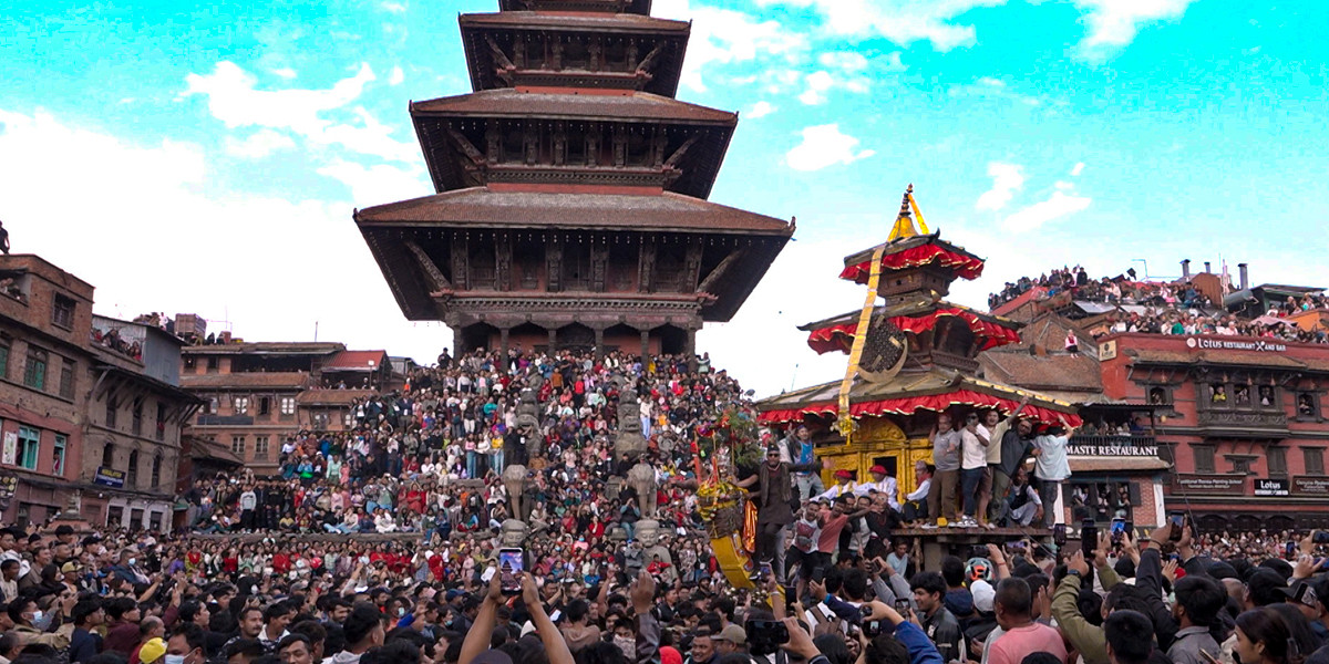 भक्तपुरको बिस्का जात्रा आज समापन हुँदै