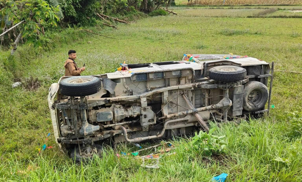 जन्ती बोकेको बुलेरो दुर्घटना , एकको अवस्था गम्भीर