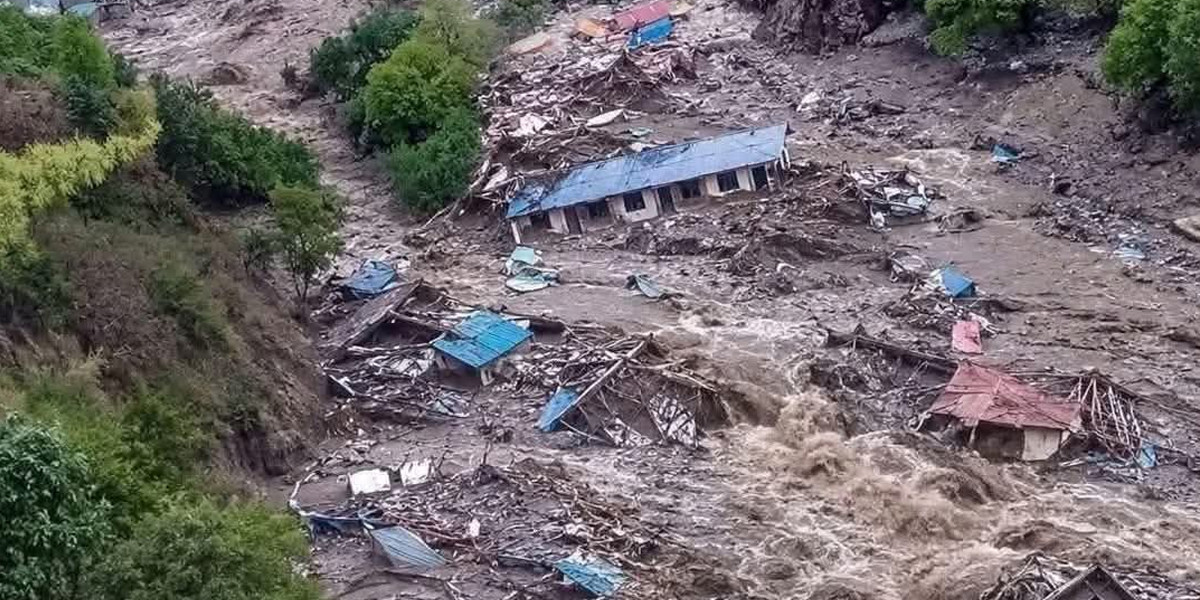 चंखेलीको नेप्का गाउँमा पहिरो, विद्यालय र बालीमा ठूलो क्षति