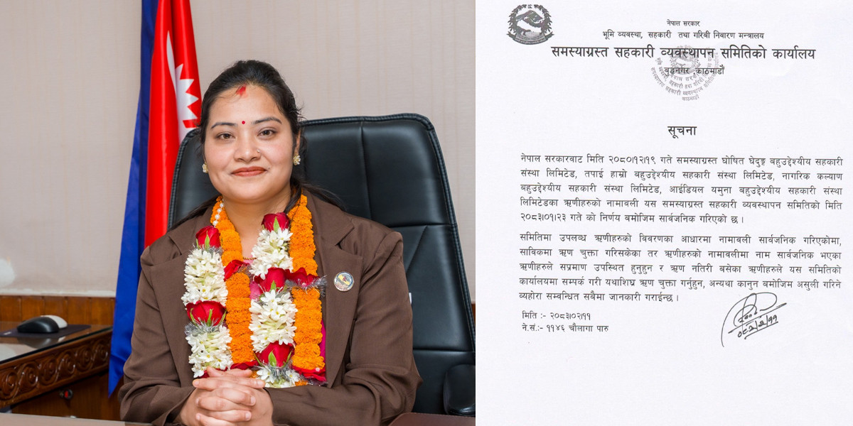 समस्याग्रस्त तीन सहकारीका १,७७० ऋणीको नाम सार्वजनिक, ऋण चुक्ता गर्न समितिको निर्देशन