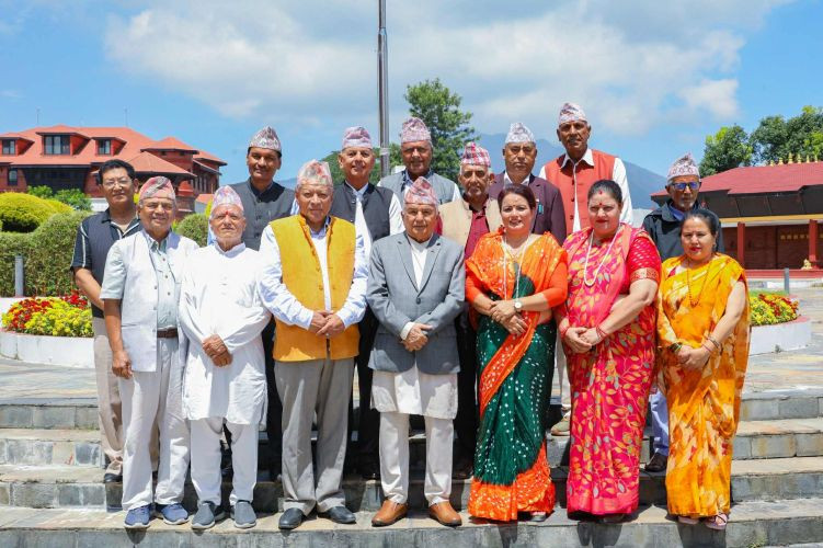 Senior citizens' representatives call on President Paudel