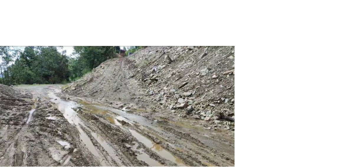 रामेछापका मूल सडकमा गाडी गुडाउनै कठिन