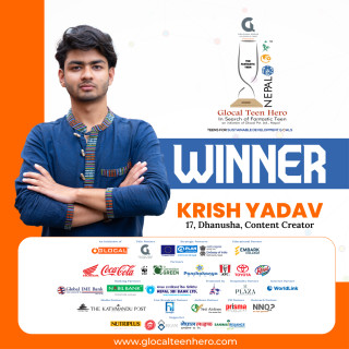 Mr. Krish Yadav, 17-year-old Activist, Felicitated as Golchha Group presents Glocal Teen Hero Nepal 2025