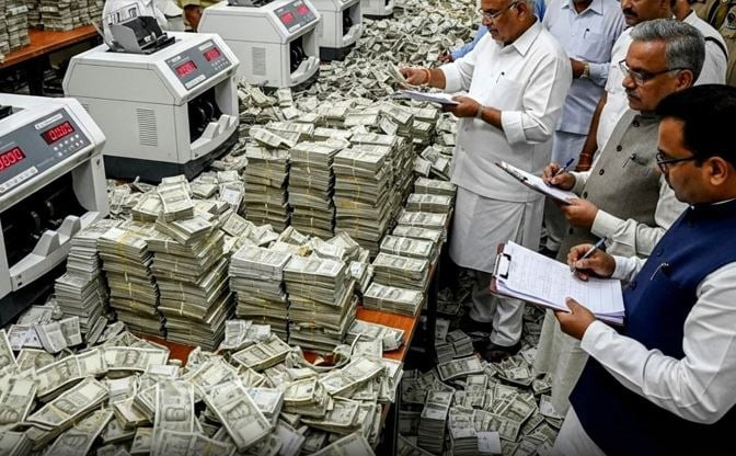 आयकर विभागद्वारा डिस्टिलरीमा छापा ,साढे तीन अर्ब बढी नगद बरामद