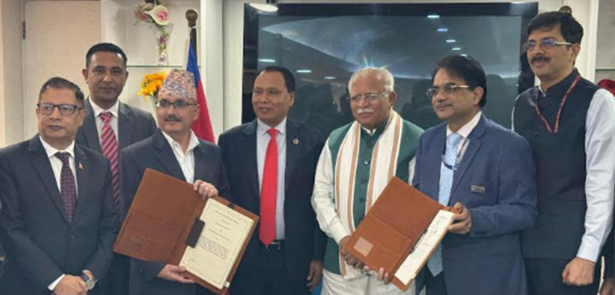 नेपाल र भारतबीच ४०० केभी अन्तरदेशीय प्रसारण लाइन निर्माण  सम्झौतापत्रमा हस्ताक्षर