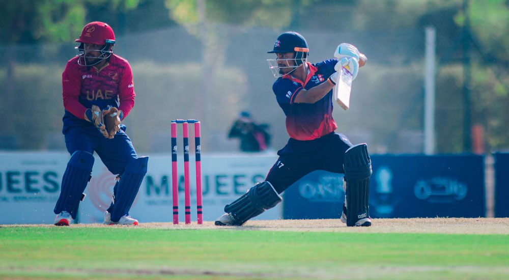 विश्वकप लिग–२ : युएईसँग पाँच विकेटले पराजित भयो नेपाल