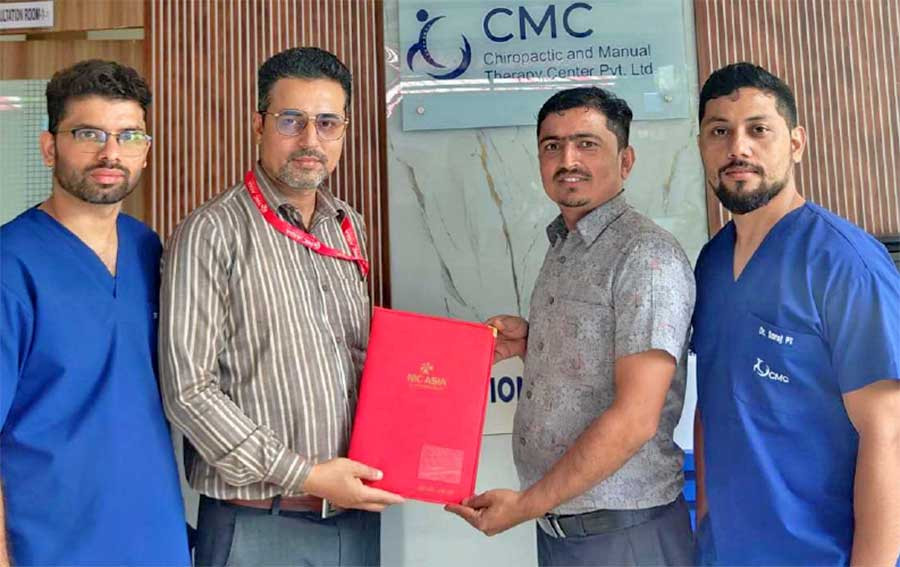 एनआईसी एशिया बैंकका ग्राहकलाई काइरोप्र्याक्टिक तथा म्यानुअल थेरापीमा १०% सम्म छुट