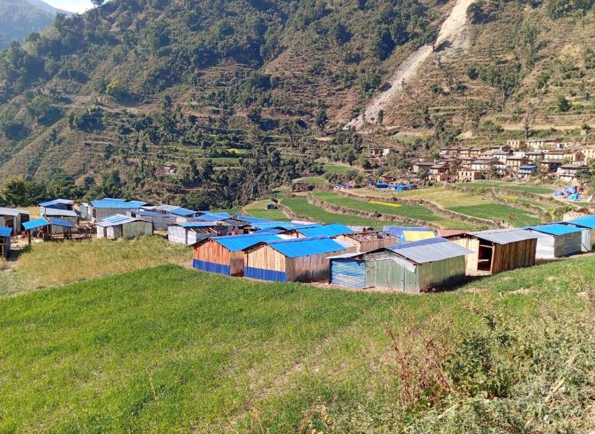 जाजरकोट भूकम्पः रुकुम पश्चिममा १० हजार अस्थायी आवास निर्माण
