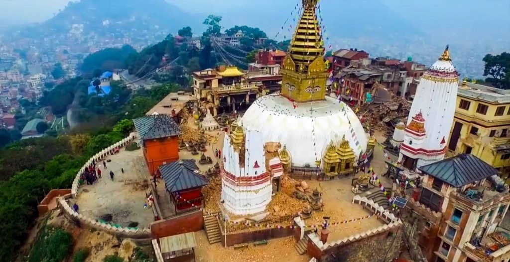 स्वयम्भूमा एक महिने मेलाको तयारी पूरा
