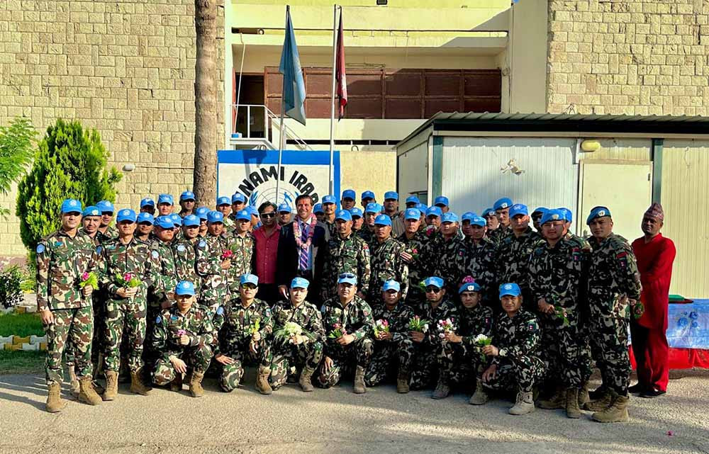 इराकमा तैनाथ नेपाली शान्ति सैनिकहरु स्वदेश फिर्ता
