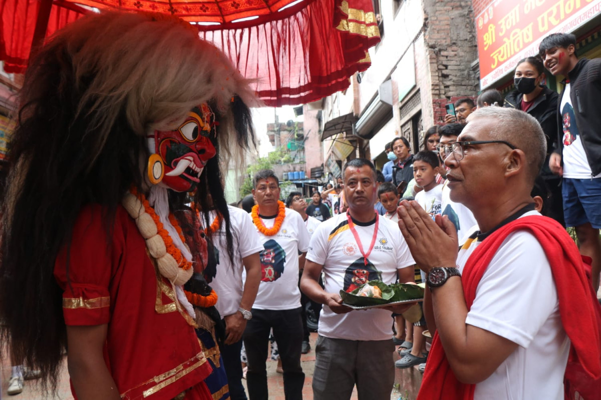 पशुपति क्षेत्रमा ऐतिहासिक लाखे झ्यालिन्छ नाच सुरू