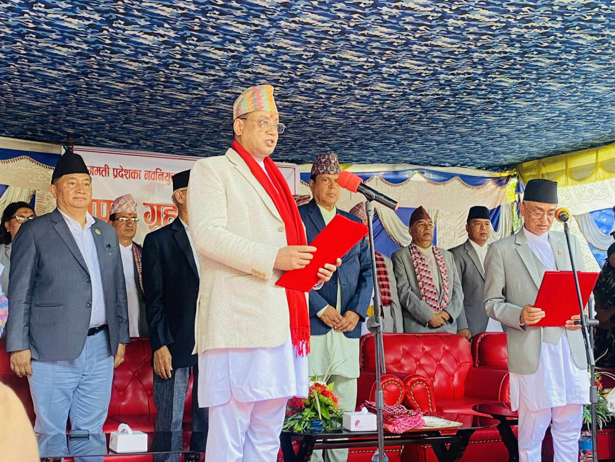 मुख्यमन्त्री बानियाँले लिए शपथ : यस्तो बन्यो बागमती सरकार