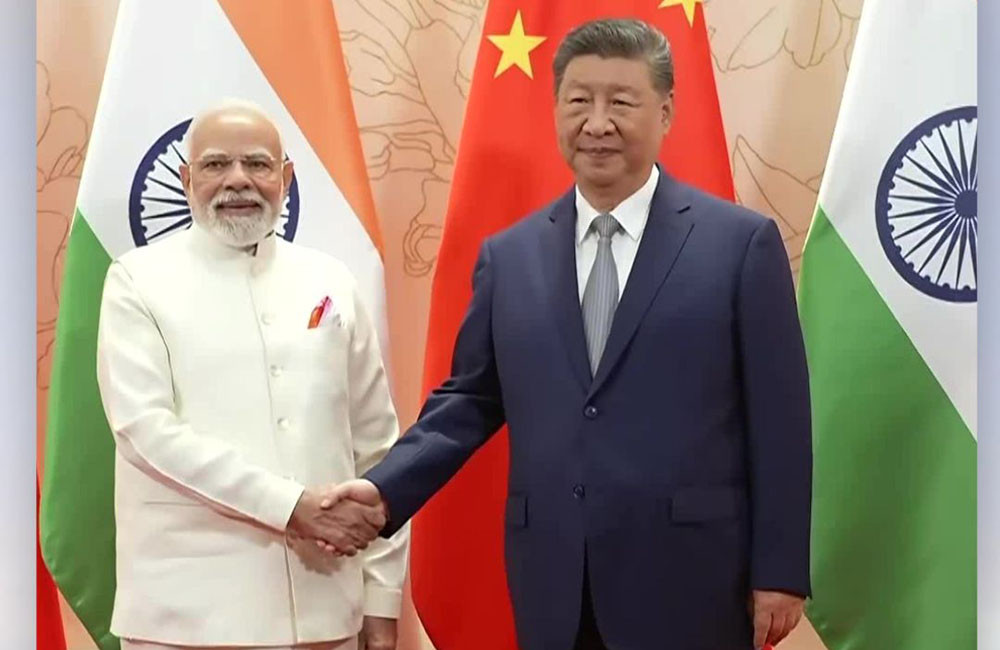 भारतीय प्रधानमन्त्री मोदीको चिनियाँ राष्ट्रपति सी जिनपिङसँग भेटवार्ता